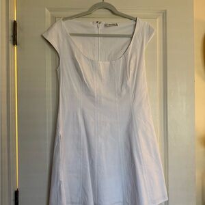 Elegant White Cap Sleeve Dress